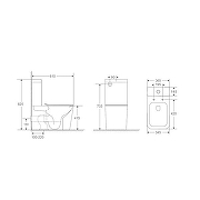 Унитаз компакт Grossman Торнадо GR-4418BMSQ цвет Черный матовый с бачком и сиденьем Микролифт-1
