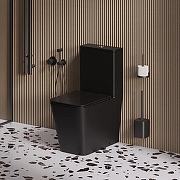 Унитаз компакт Grossman Торнадо GR-4418BMSQ цвет Черный матовый с бачком и сиденьем Микролифт-2