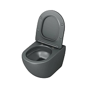 Унитаз Grossman Торнадо GR-4457GMSQ подвесной цвет Серый матовый с сиденьем Микролифт-3