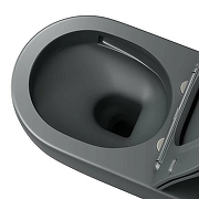 Унитаз Grossman Торнадо GR-4457GMSQ подвесной цвет Серый матовый с сиденьем Микролифт-4