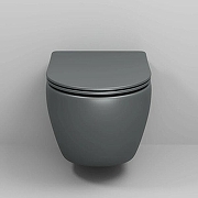 Унитаз Grossman Торнадо GR-4457GMSQ подвесной цвет Серый матовый с сиденьем Микролифт-7