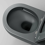 Унитаз Grossman Торнадо GR-4457GMSQ подвесной цвет Серый матовый с сиденьем Микролифт-9