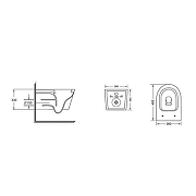 Унитаз Grossman Торнадо GR-4477GMSQ подвесной цвет Серый матовый с сиденьем Микролифт-1