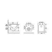 Унитаз Grossman Торнадо GR-4497SQC подвесной цвет Белый глянцевый с сиденьем Микролифт-1