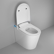 Унитаз биде Grossman Smart GR-PR-5702 приставной цвет Белый с сиденьем Микролифт-14