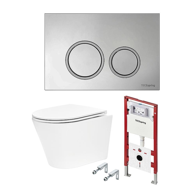 Комплект унитаза с инсталляцией Tece TECEspring base K401101WCK 