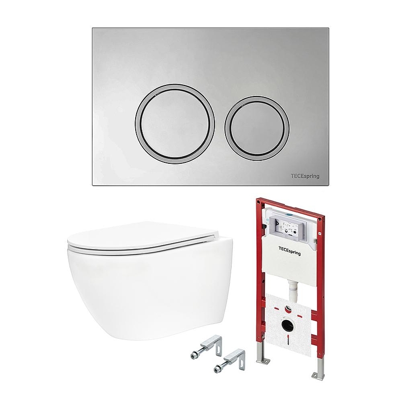 Комплект унитаза с инсталляцией Tece TECEspring base K401101WCR 
