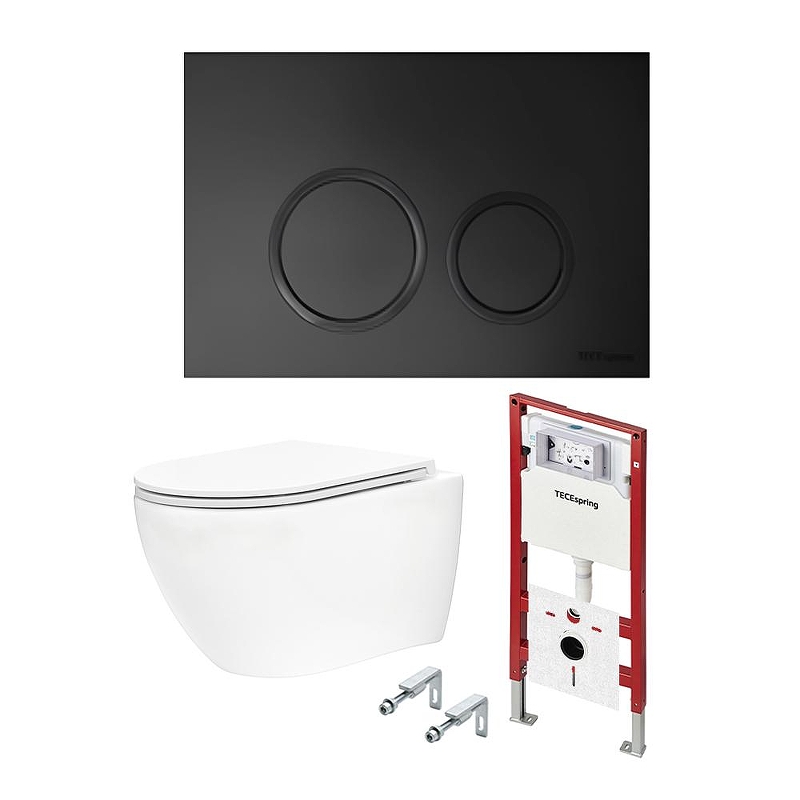 Комплект унитаза с инсталляцией Tece TECEspring base K401104WCR 