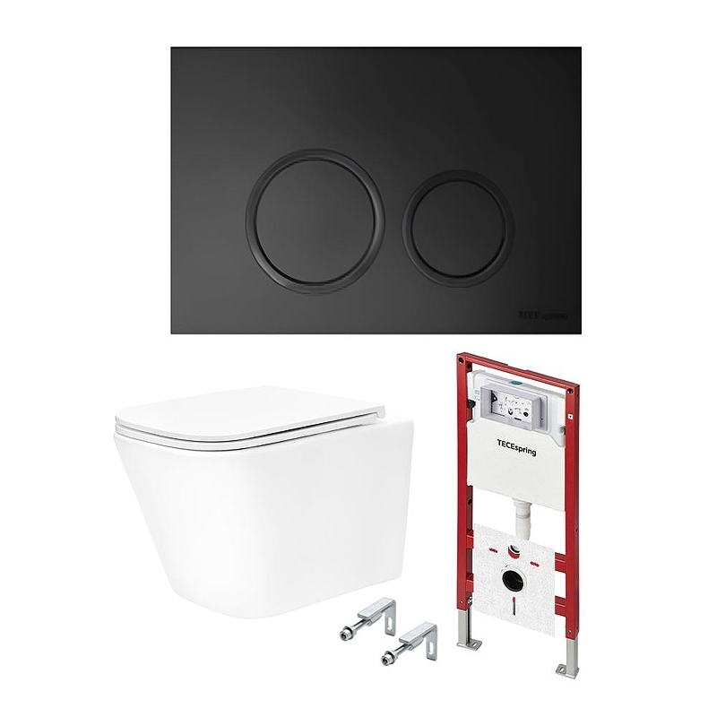 Комплект унитаза с инсталляцией Tece TECEspring base K401104WCS 