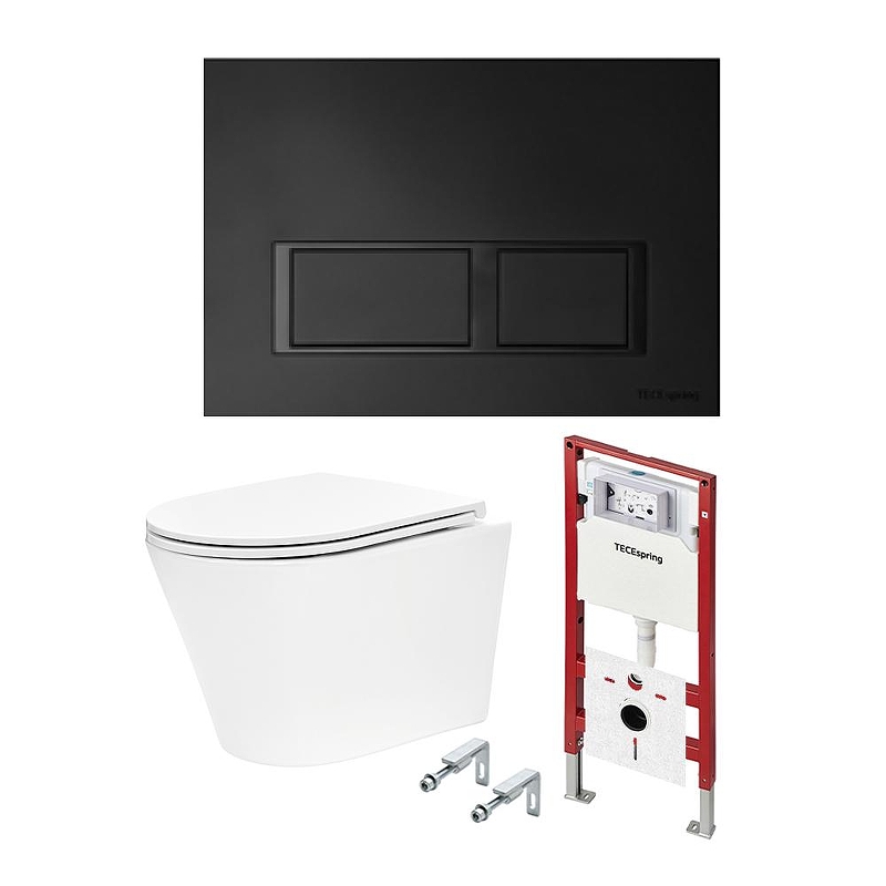 Комплект унитаза с инсталляцией Tece TECEspring base K401204WCK 