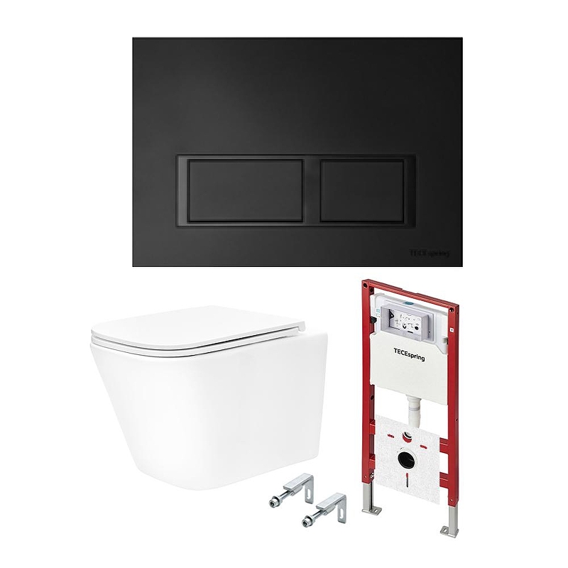 Комплект унитаза с инсталляцией Tece TECEspring base K401204WCS 