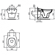 Унитаз Ideal Standard Contour S312801 детский подвесной цвет Euro White / Евробелый без сиденья-3