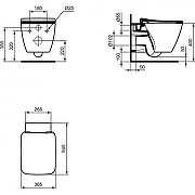 Унитаз Ideal Standard Strada II T359701 подвесной цвет Euro White / Евробелый без сиденья-7
