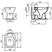 Унитаз Ideal Standard I.Life A T467301 приставной цвет Euro White / Евробелый без сиденья-5