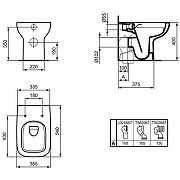 Унитаз Ideal Standard I.Life A T471901 приставной цвет Euro White / Евробелый без сиденья-8