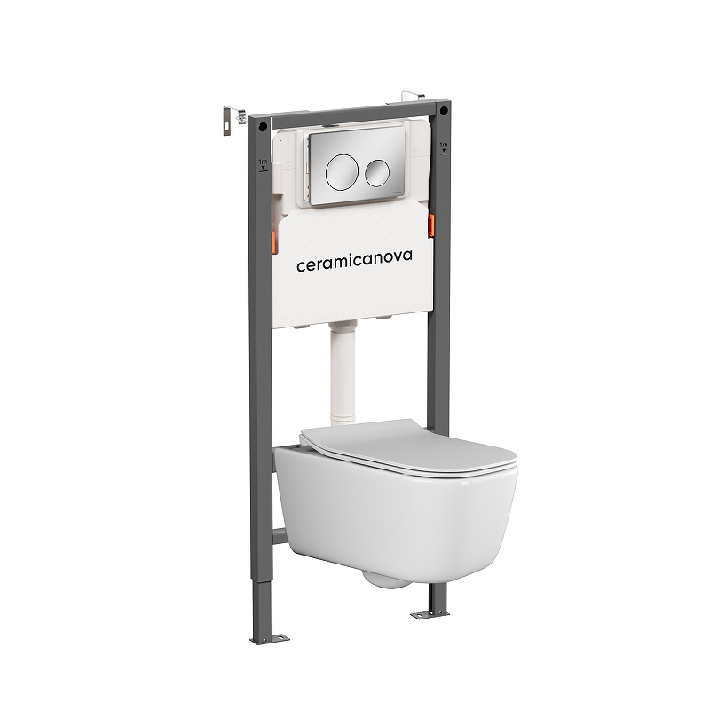 Комплект унитаза с инсталляцией Ceramicanova New Day CN3005_121001CH 