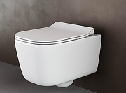 Унитаз с инсталляцией Ceramicanova New Day CN3005_121001CH цвет Белый с сиденьем Микролифт и клавишей смыва цвет Хром глянцевый-1