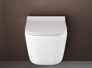Унитаз с инсталляцией Ceramicanova New Day CN3005_121001MB цвет Белый с сиденьем Микролифт и клавишей смыва цвет Черный матовый-2
