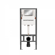 Унитаз с инсталляцией Ceramicanova Forma CN3009_121002CH цвет Белый с сиденьем Микролифт и клавишей смыва цвет Хром глянцевый-5