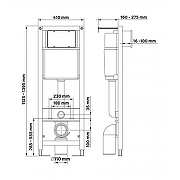 Инсталляция для унитаза Berges Atom 040368 с клавишей смыва цвет Черный матовый-6