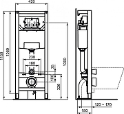Инсталляция Ideal Standard Prosys R009667 для унитаза без клавиши смыва-1