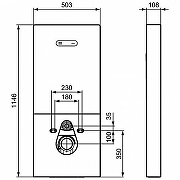 Инсталляция Ideal Standard Prosys R0144AC для унитаза цвет Белое стекло с клавишей смыва цвет Нержавеющая сталь-1