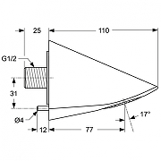 Верхний душ Ideal Standard Ceraplus A4844AA цвет Хром-1