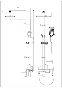 Душевая система Esbano DS Basco ESDSBASC-DSXR цвет Хром-6