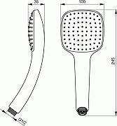 Ручной душ Ideal Standard Ideal Rain Cube B0002AA цвет Хром-1