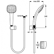 Душевой гарнитур Ideal Standard Ideal Rain Cube B0019AA цвет Хром-1