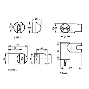 Держатель ручного душа Ideal Standard Ideal Rain B9468AA цвет Хром-1