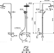 Душевая система Ideal Standard Cerafine O BL750S2 с аксессуарами для ванной цвет Silk Black / Черный шелк-4