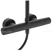 Душевая система Ideal Standard Ceratherm T25 BL7546S2 с термостатом со смесителем для раковины цвет Silk Black / Черный шелк-1