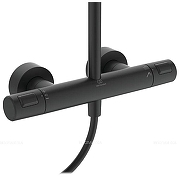 Душевая система Ideal Standard Ceratherm T25 BL7546S4 с термостатом с аксессуарами для ванной цвет Silk Black / Черный шелк-1