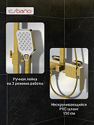 Душевая система Esbano DS Basco ESDSBASC-DSSG цвет Брашированное золото-4