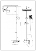 Душевая система Esbano DS Gemini ESDSGEMI-DSGM цвет Оружейная сталь-6