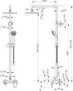 Душевая система Bravat Opal F9125183CP-A4-RUS цвет Хром-2