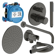 Душевая система Ideal Standard Ceratherm T100 A7573A5 с термостатом цвет Magnetic Grey / Магнит