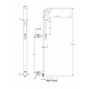 Душевая система Bravat Arc D224C-ENG цвет Хром-2