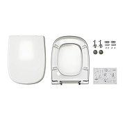 Унитаз компакт Sanita Luxe Quadro WC.CC/Quadro/2-SlimDM/WHT.G/S1 цвет Белый с бачком и сиденьем Микролифт-5