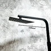 Душевая система Haiba HB23803-7 цвет Черный матовый-11