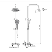 Душевая система Haiba HB24553-5 цвет Брашированное золото-1