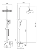 Душевая система Haiba HB24575 цвет Хром-28