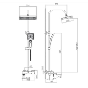 Душевая система Haiba HB24575-5 цвет Брашированное золото-1