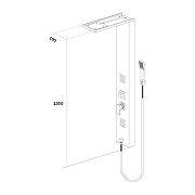 Душевая панель G-Lauf KEF16-A060KH с гидромассажем цвет Нержавеющая сталь-1