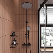 Душевая система STWORKI Сортланд S10160BK с термостатом цвет Черный матовый-5