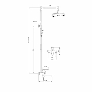 Душевая система Splenka S221.24.03 цвет Золото матовое-2