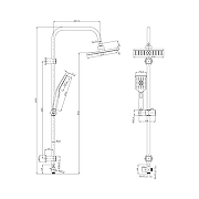 Душевая система G-Lauf UST-1090YB цвет Черный матовый-1