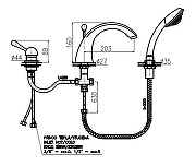 Смеситель на борт ванны Rav Slezak Labe L469.5SSM (L069.5SSM) Бронза-1