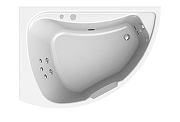 Акриловая ванна Radomir Альбена 168x120 L 1-80-2-1-0-015 цвет Белый с гидромассажем Релакс Хром